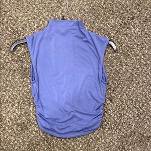 Sleeveless Mock Neck Tank Top in Periwinkle Blue